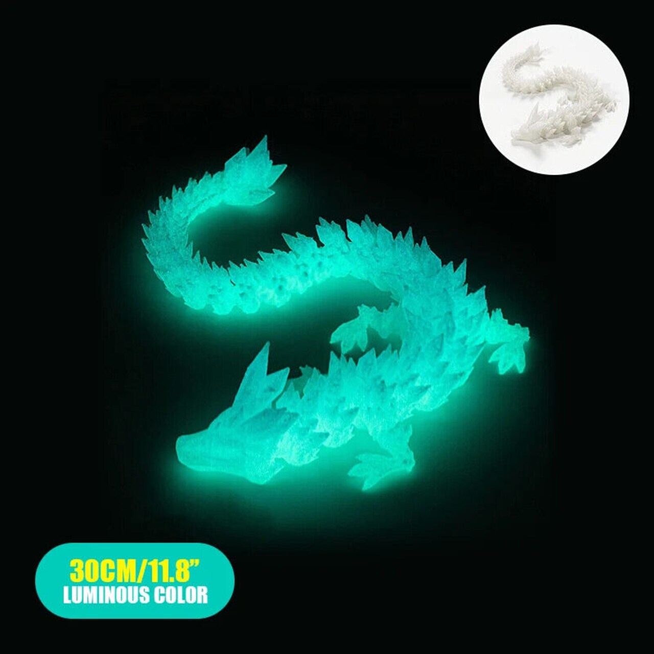 Kitcheniva 3D Printed Luminous Crystal Dragon Fidget Toys